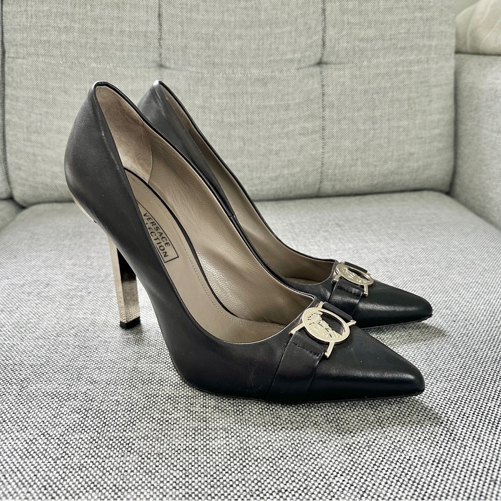 Versace Black High Heels